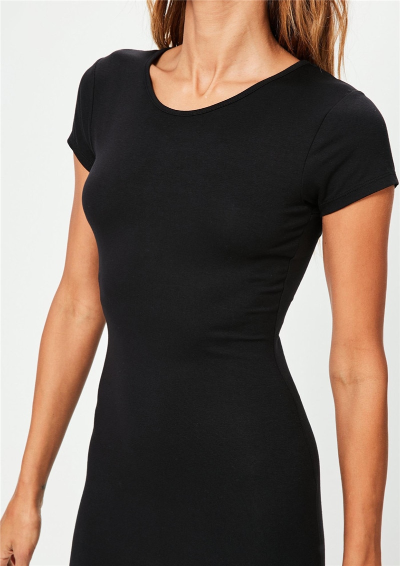 Casual Women's Party Dress Slim Black